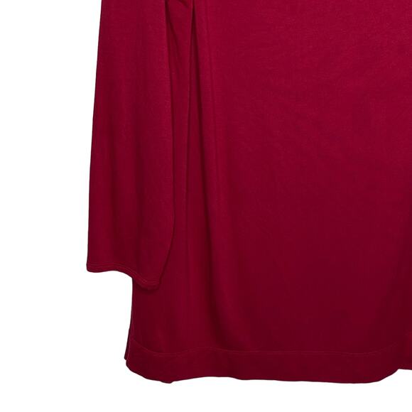 Chicos Zenergy Womens Size 4/XXL Red Cowl Neck Tunic Top Long Sleeve Chico's - Picture 4 of 9